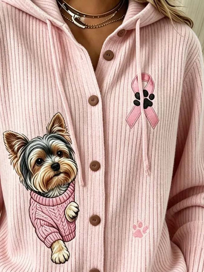 Women'S Casual Maple Leaf Knit Cardigan
