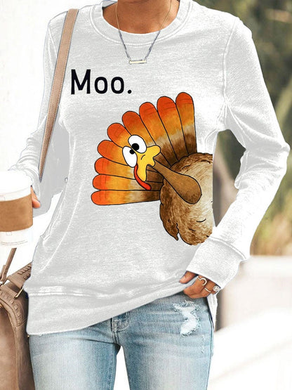 Women'S Thanksgiving Casual Printed Sweatshirt