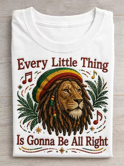 Women's Reggae Music Art Print Casual T-shirt