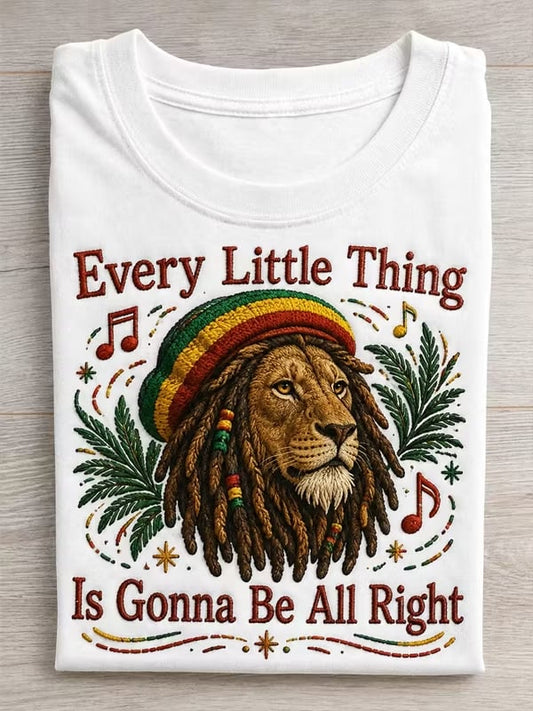 Women's Reggae Music Art Print Casual T-shirt