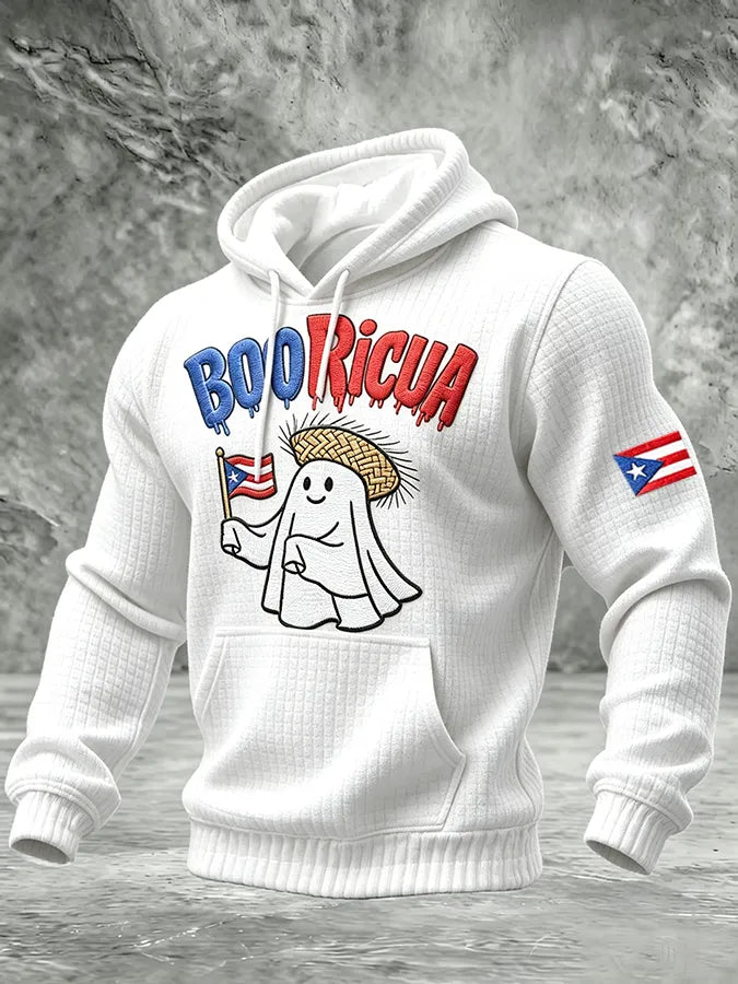 🎃Men'S Boricua Halloween Casual Printed Hoodie