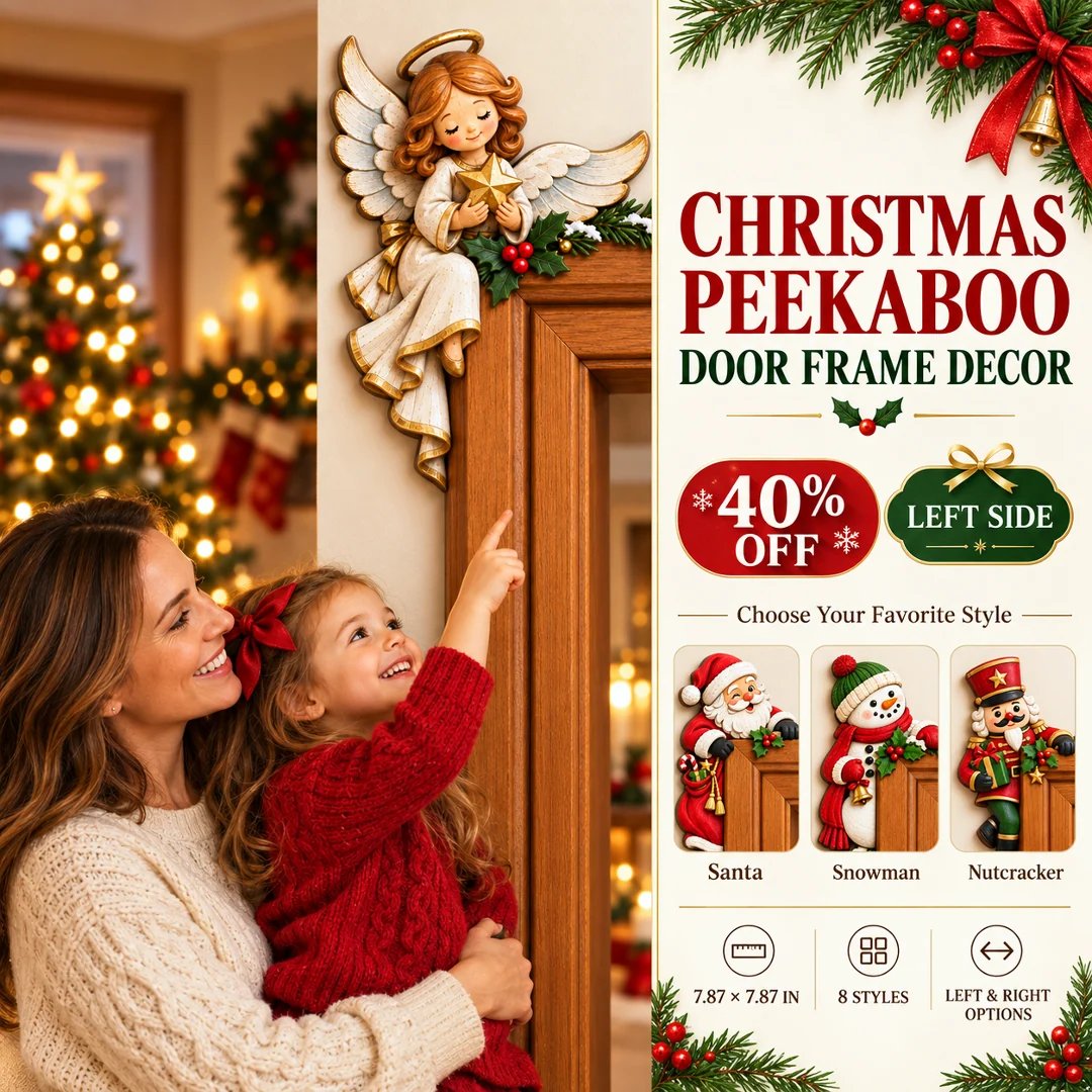 💯Christmas Peekaboo Door Frame Corner Decor