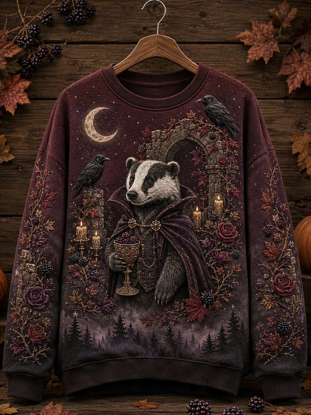Women's Halloween Animal Print Sweatshirt
