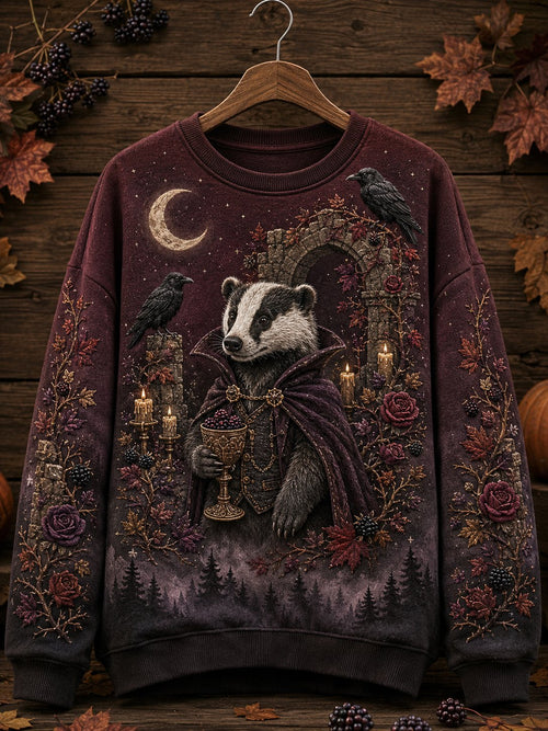 Women's Halloween Animal Print Sweatshirt