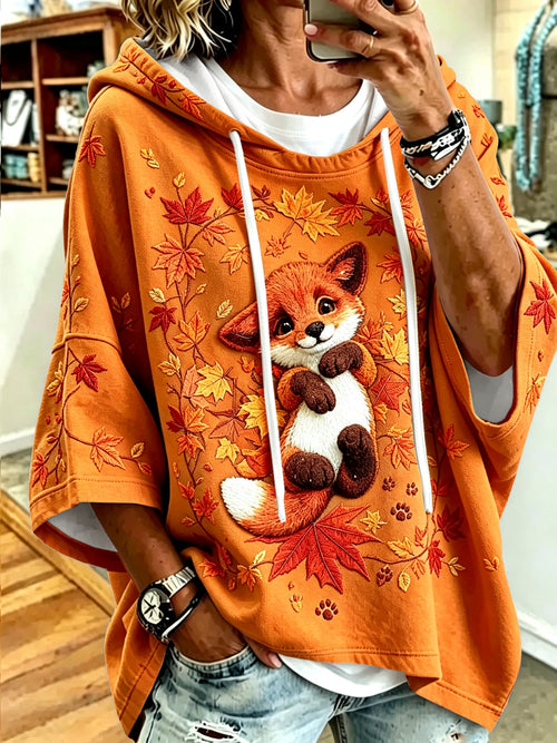 Women's Autumn Printed Hooded Sweatshirt