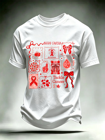 Men's Tackle Cancer Print T-Shirt