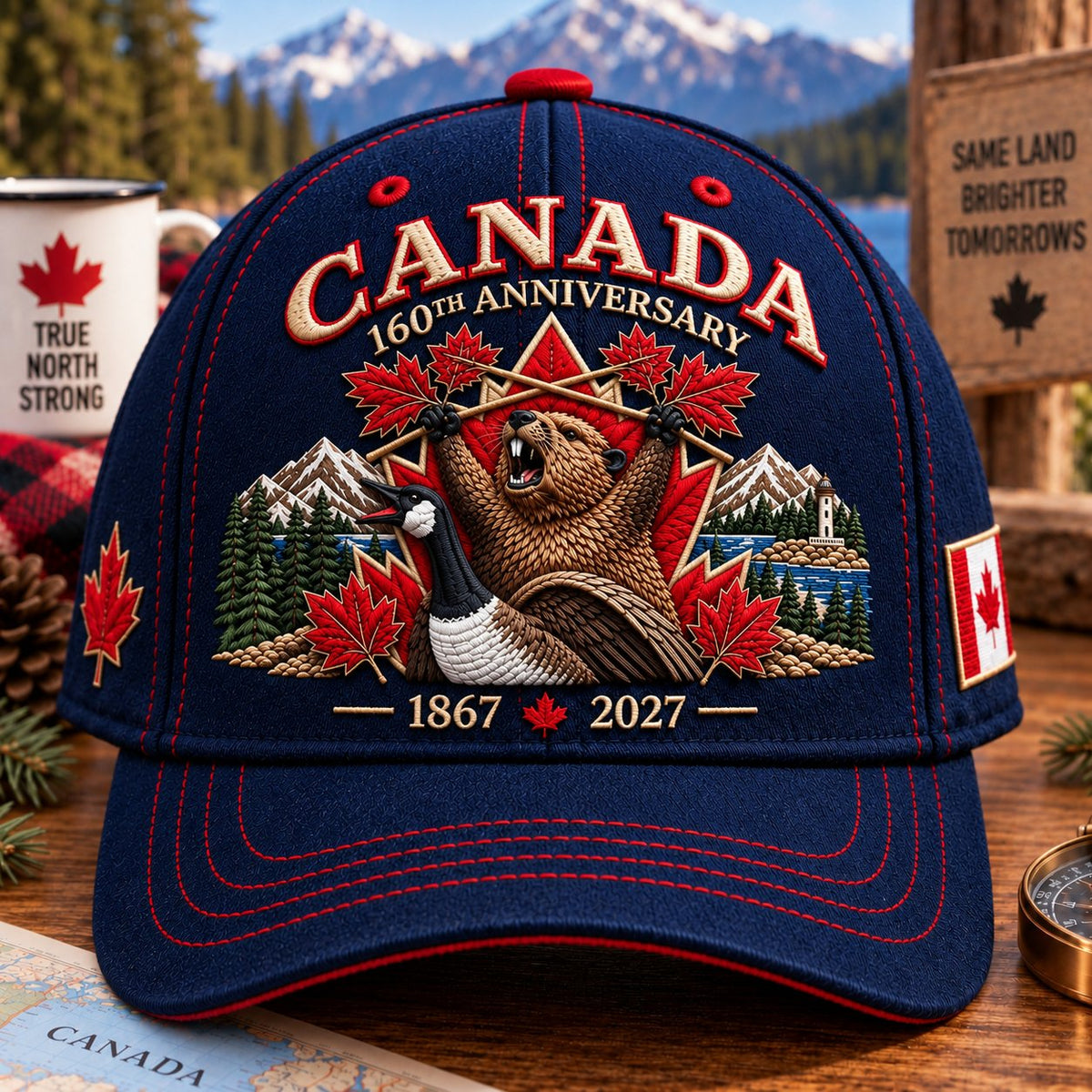 🍁 Canada 160th Anniversary 1867–2027 – Premium Heritage Cap• Comfortable Fit