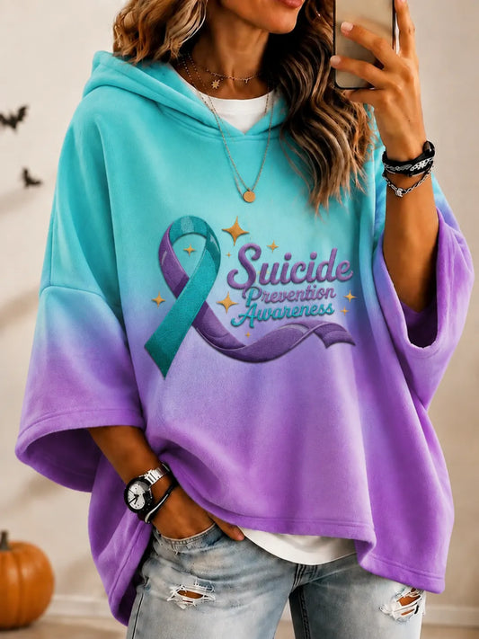 Women's Suicide Prevention Awareness Print Hoodie