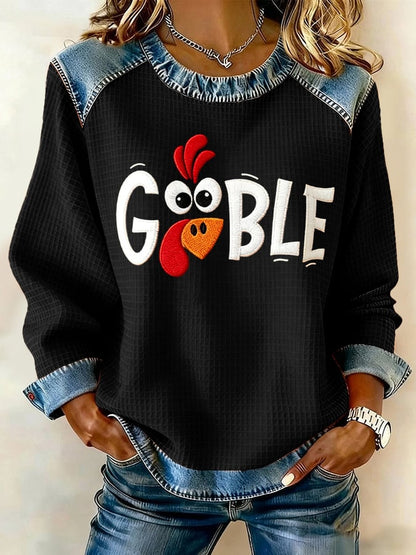 Women's Thanksgiving Print Sweatshirt