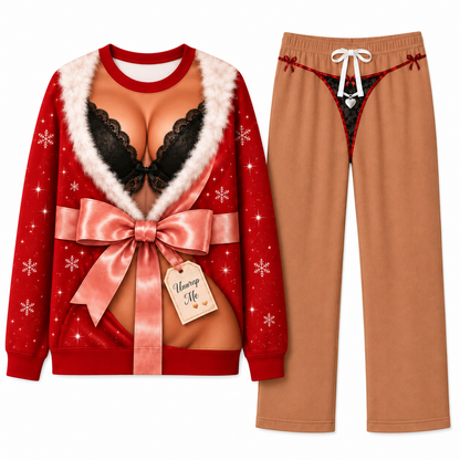 Funny Christmas Sweatshirt & Pants Set – Men's & Women's Styles Available