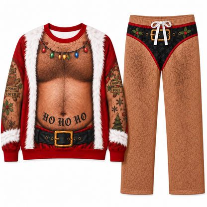 Funny Christmas Sweatshirt & Pants Set – Men's & Women's Styles Available