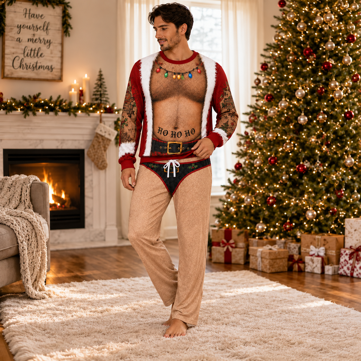 Funny Christmas Sweatshirt & Pants Set – Men's & Women's Styles Available