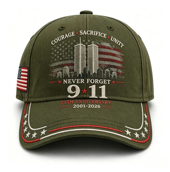 🦅49% OFF🔥Never Forget 9/11 25th Anniversary Memorial Cap