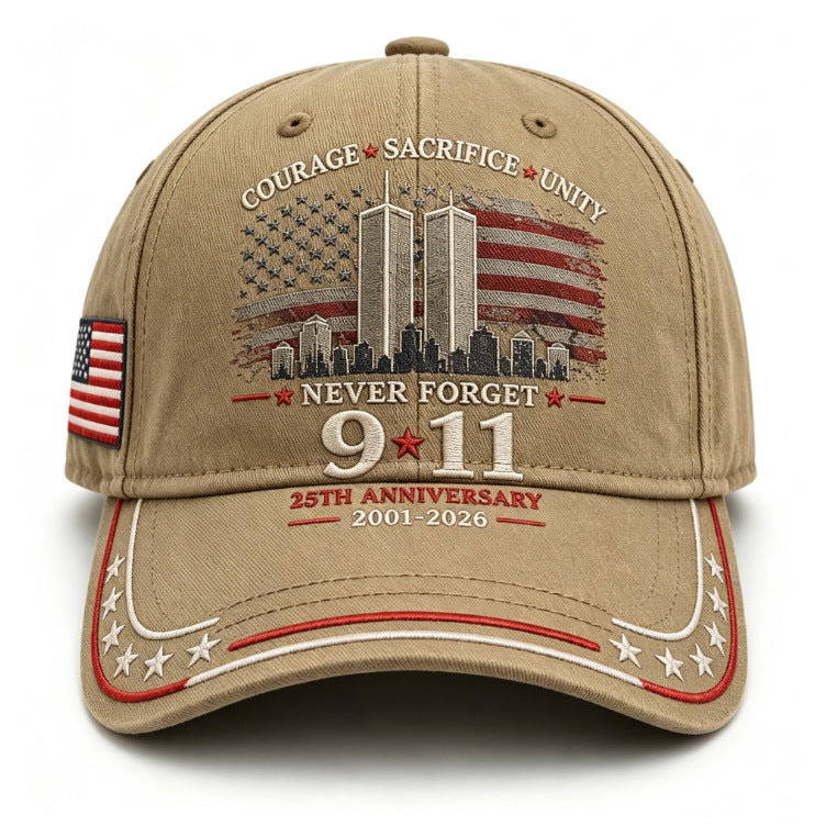 🦅49% OFF🔥Never Forget 9/11 25th Anniversary Memorial Cap
