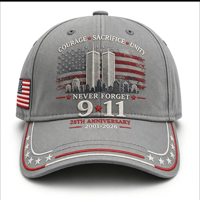 🦅49% OFF🔥Never Forget 9/11 25th Anniversary Memorial Cap