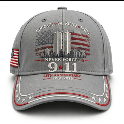 🦅49% OFF🔥Never Forget 9/11 25th Anniversary Memorial Cap