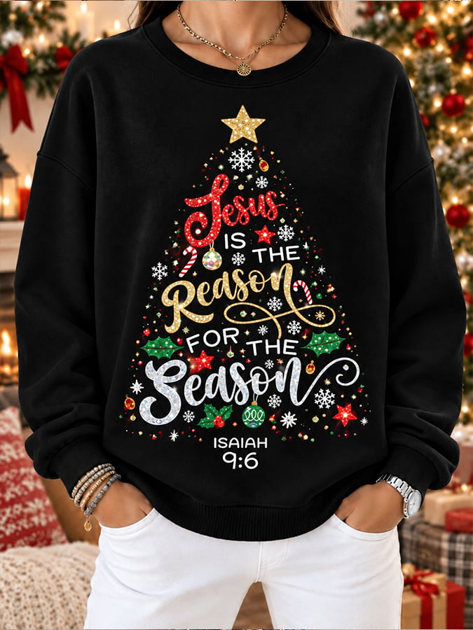 Women'S Casual Christmas Print Sweatshirt