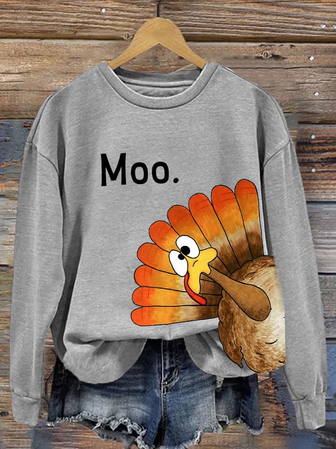 Women'S Thanksgiving Printed Sweatshirt