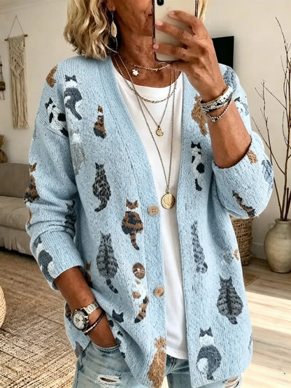 Women's Casual Animal Print Cardigan