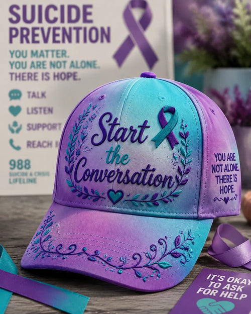 Unisex Suicide Prevention Awareness Printed Hat