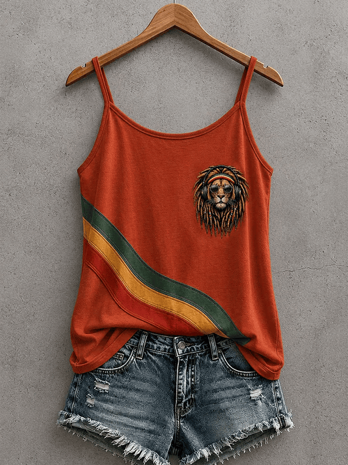 Women's Reggae Inspired Print Casual Tank Top