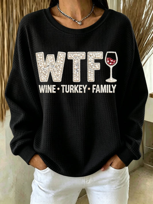 Women's Thanksgiving Print Sweatshirt