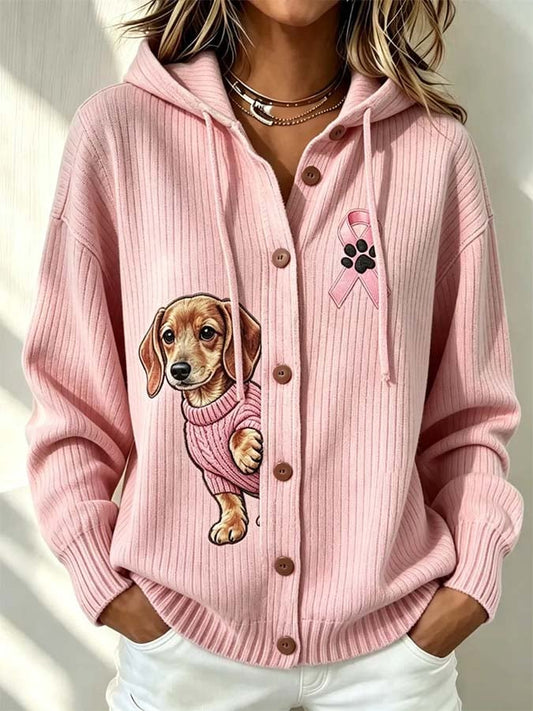 Women'S Casual Maple Leaf Knit Cardigan
