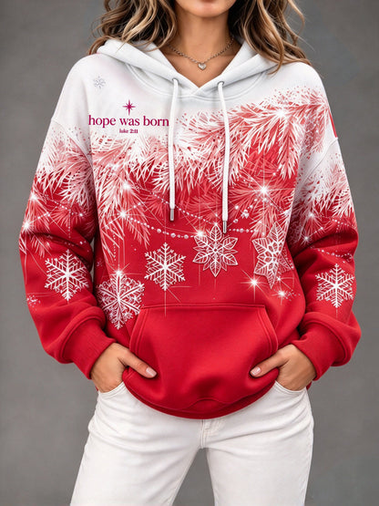 Women's Winter Snowflake-Themed "Faith" Sweatshirt
