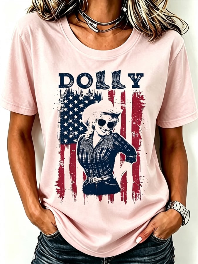 Women's Print Round Neck T-shirt