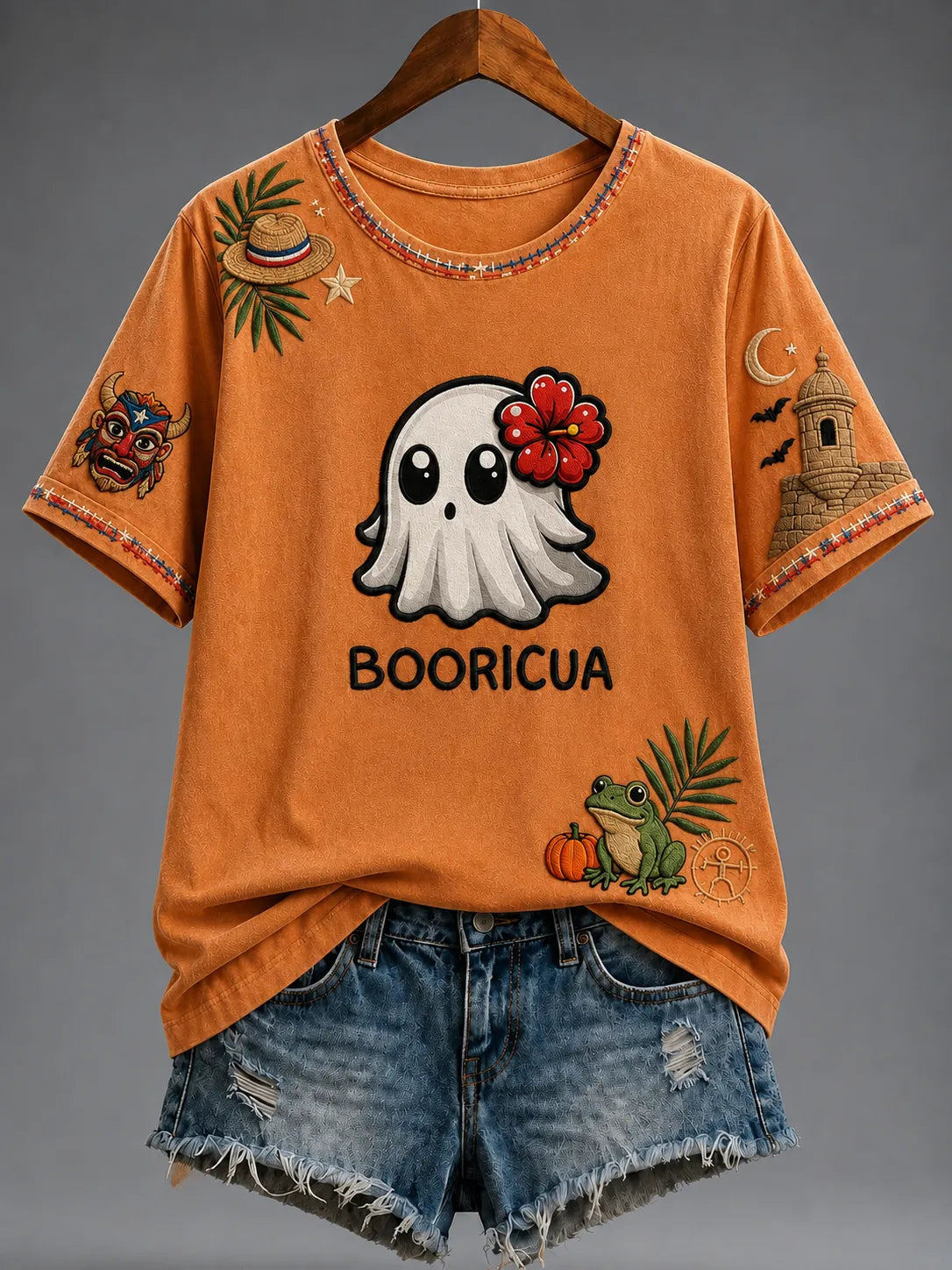 🎃Women's Puerto Rico Halloween Graphic T-shirt