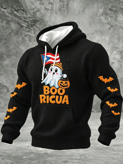 🎃Men'S Boricua Halloween Casual Printed Hoodie