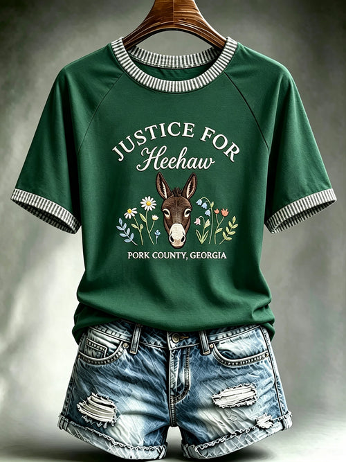 Heehaw Floral Print Top That Stands Up For Donkeys