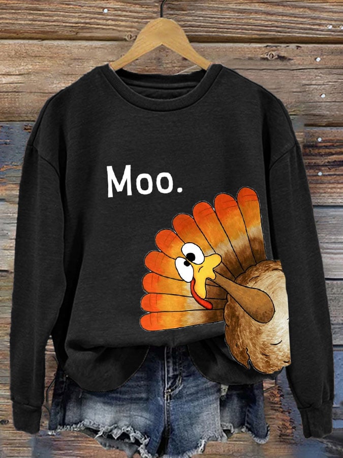 Women'S Thanksgiving Printed Sweatshirt