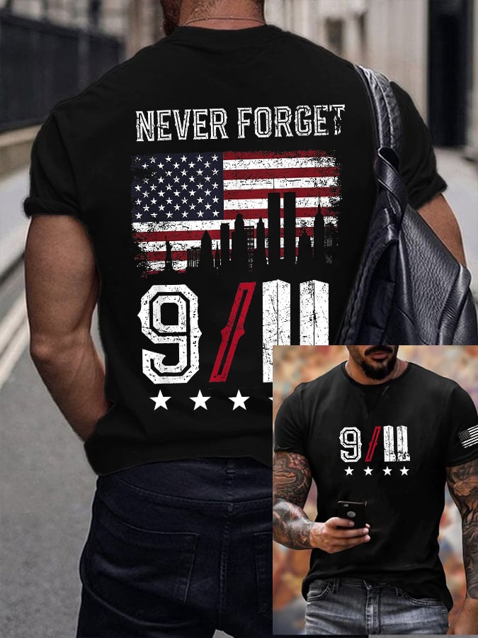 Men's 911 We Will Never Forget Graphic Short Sleeve T-Shirt