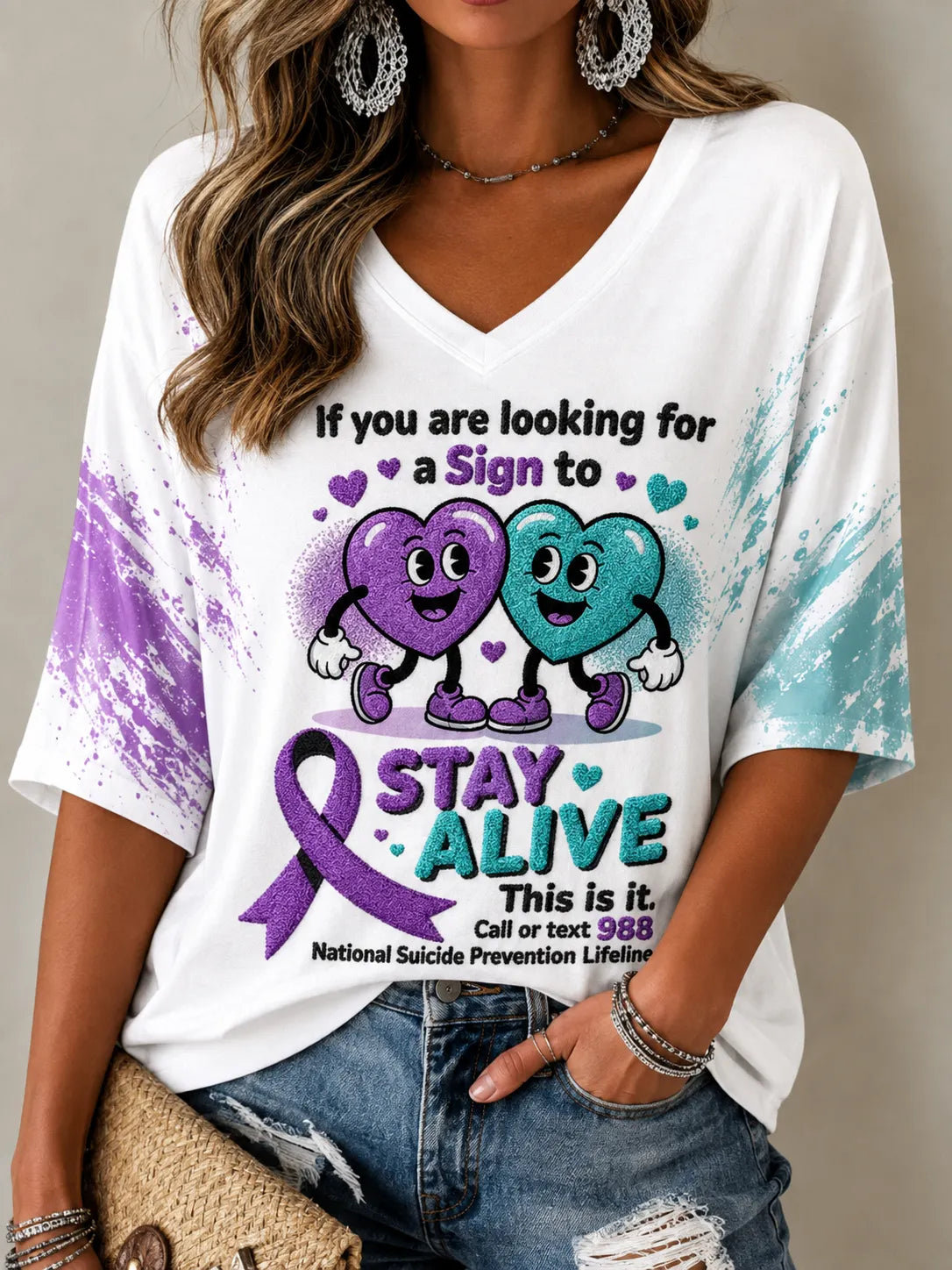 Women's Suicide Prevention Awareness T-Shirt