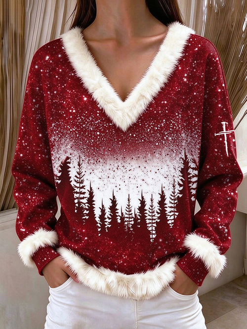 Women's Christmas Print Casual Sweatshirt
