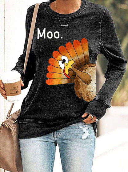 Women'S Thanksgiving Casual Printed Sweatshirt