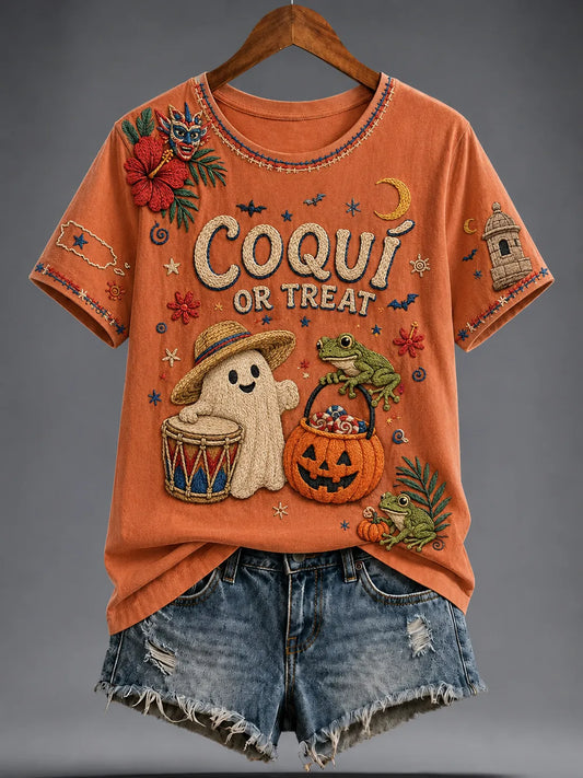 🎃Women's Puerto Rico Halloween Graphic T-shirt