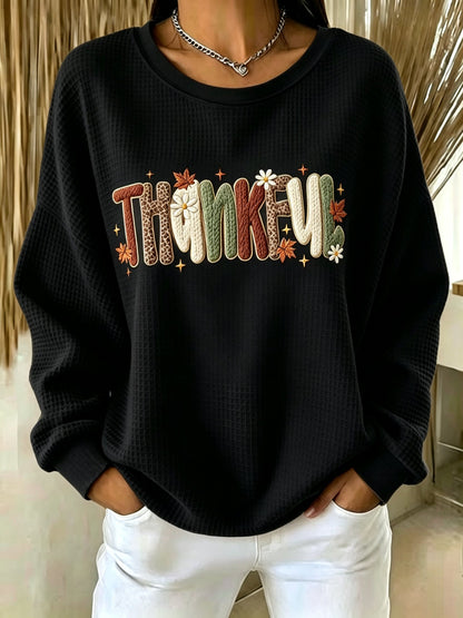 Women's Thanksgiving Print Sweatshirt
