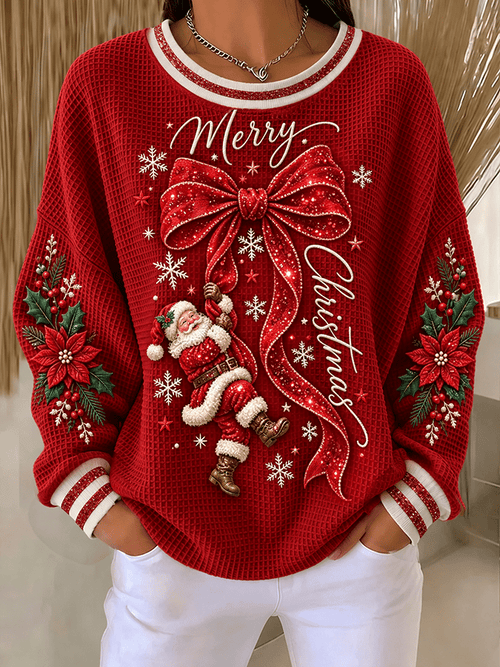 Women's Christmas Santa Claus Pattern Comfortable Sweatshirt