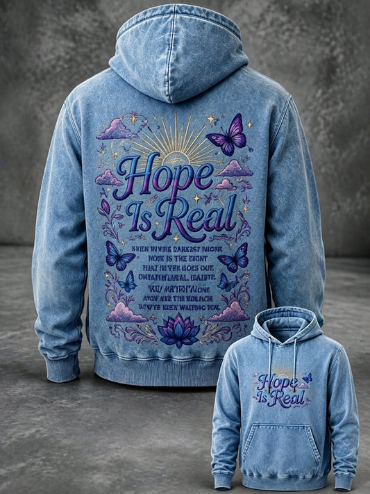 Men's Vintage-wash Pure Cotton Oversized Hoodie Featuring Embroidery And Hot-transfer Graphics—perfect For Self-care Ad