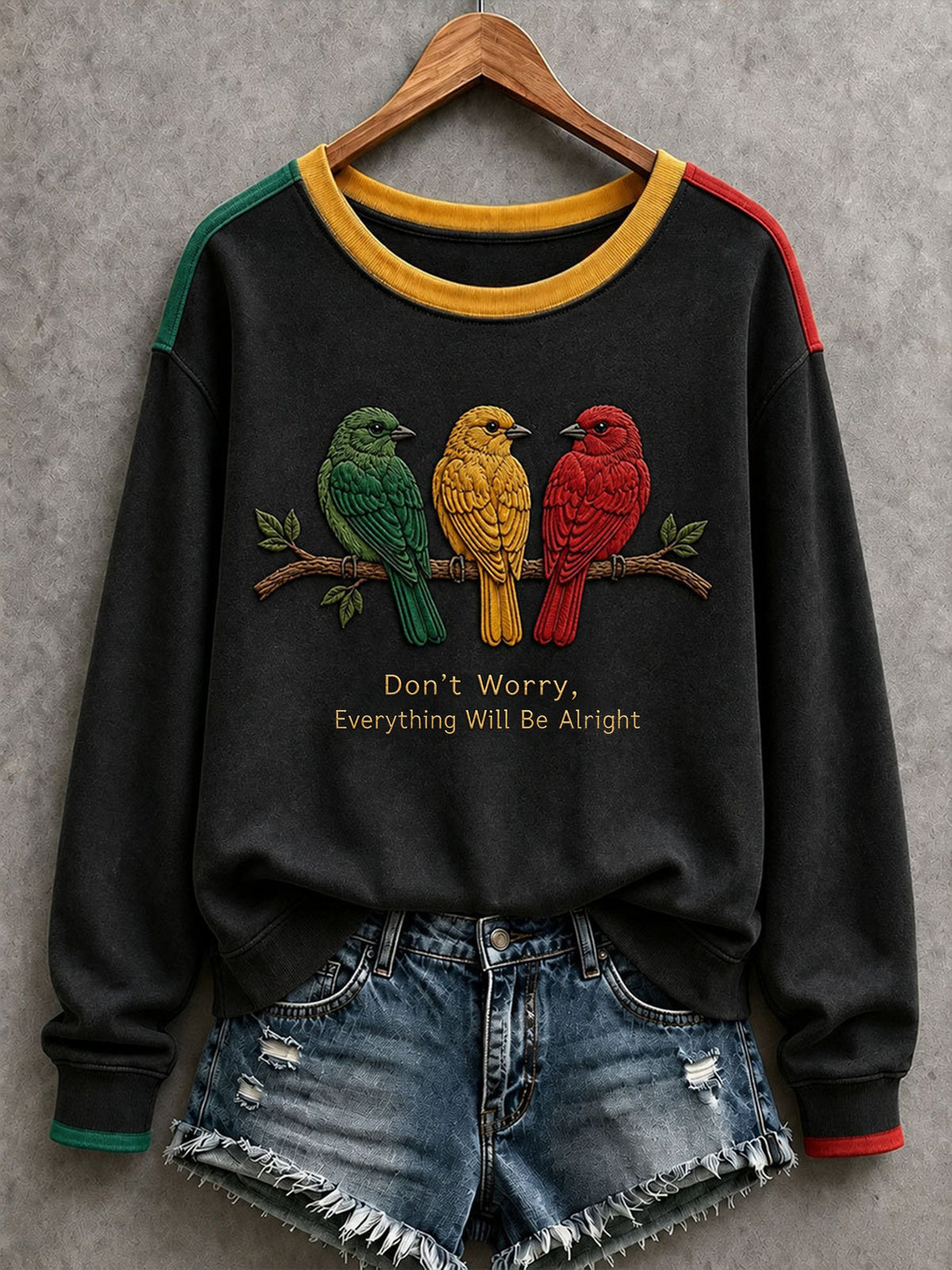 Women's Reggae Music Art Print Sweatshirt
