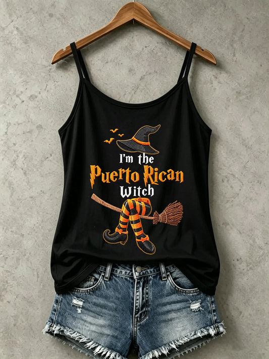 🎃Women's "Halloween in Puerto Rico" Print Camisole
