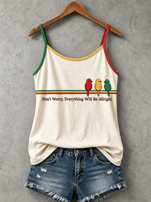 Women's Reggae Inspired Print Casual Tank Top