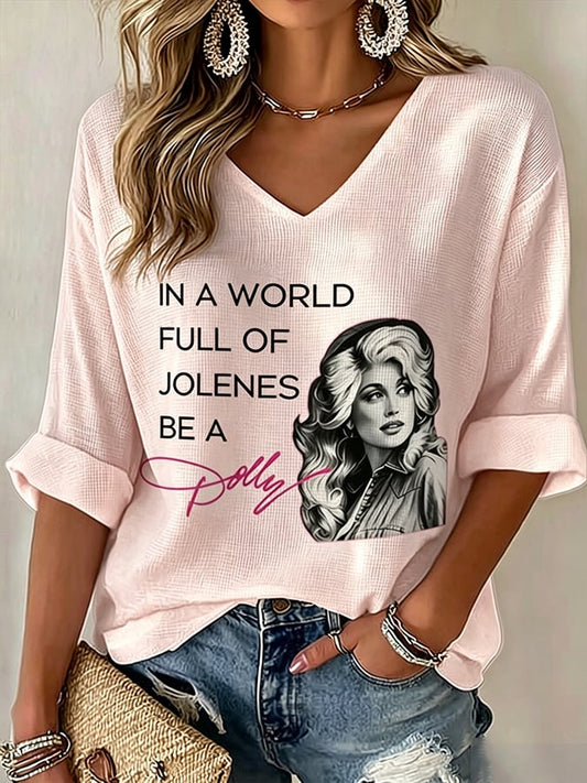 Women'S Country Cowgirl Dolly Commemorative  The Way I See It, If You Want The Rainbow, You Gotta Put Up With The Rain Print T-Shirt