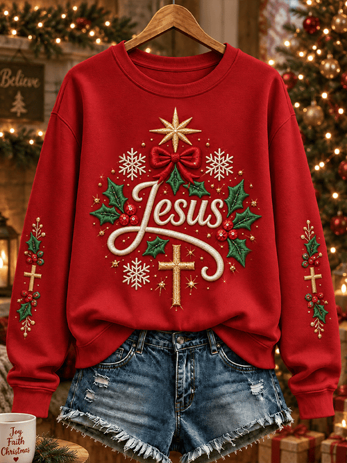 Women's "Faith" Christmas Comfortable Sweatshirt