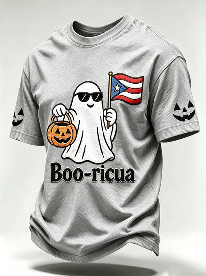 🎃Men's Halloween In Puerto Rico Print Short-Sleeve T-Shirt