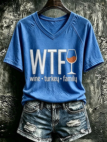 Women's Thanksgiving Print T-Shirt