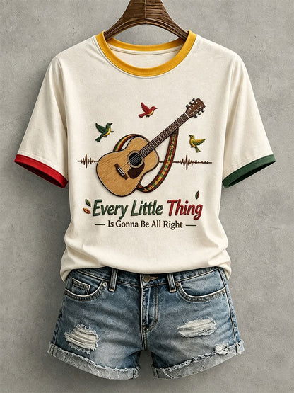 Women's Reggae Music Art Print Casual T-shirt