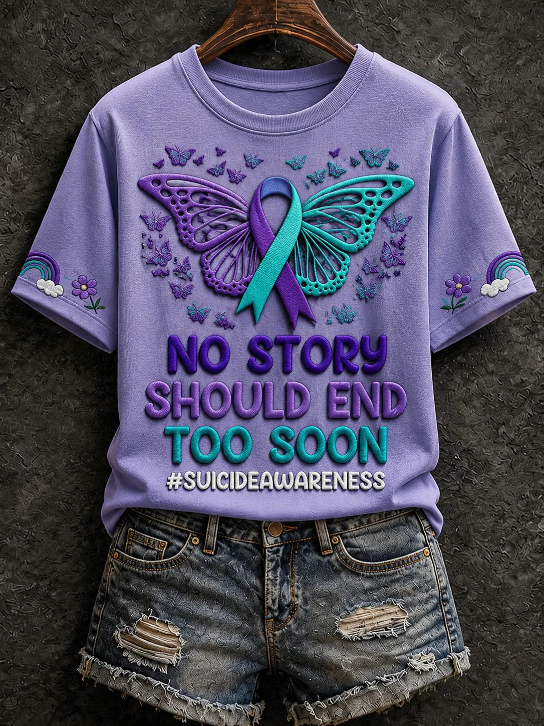 Women's Suicide Prevention Awareness Print T-Shirt